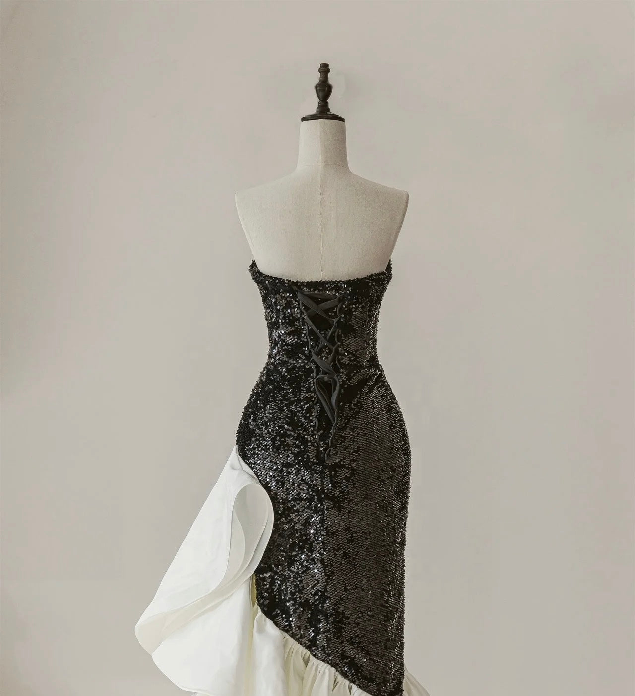 Elenor Sequin Ruffled Gown