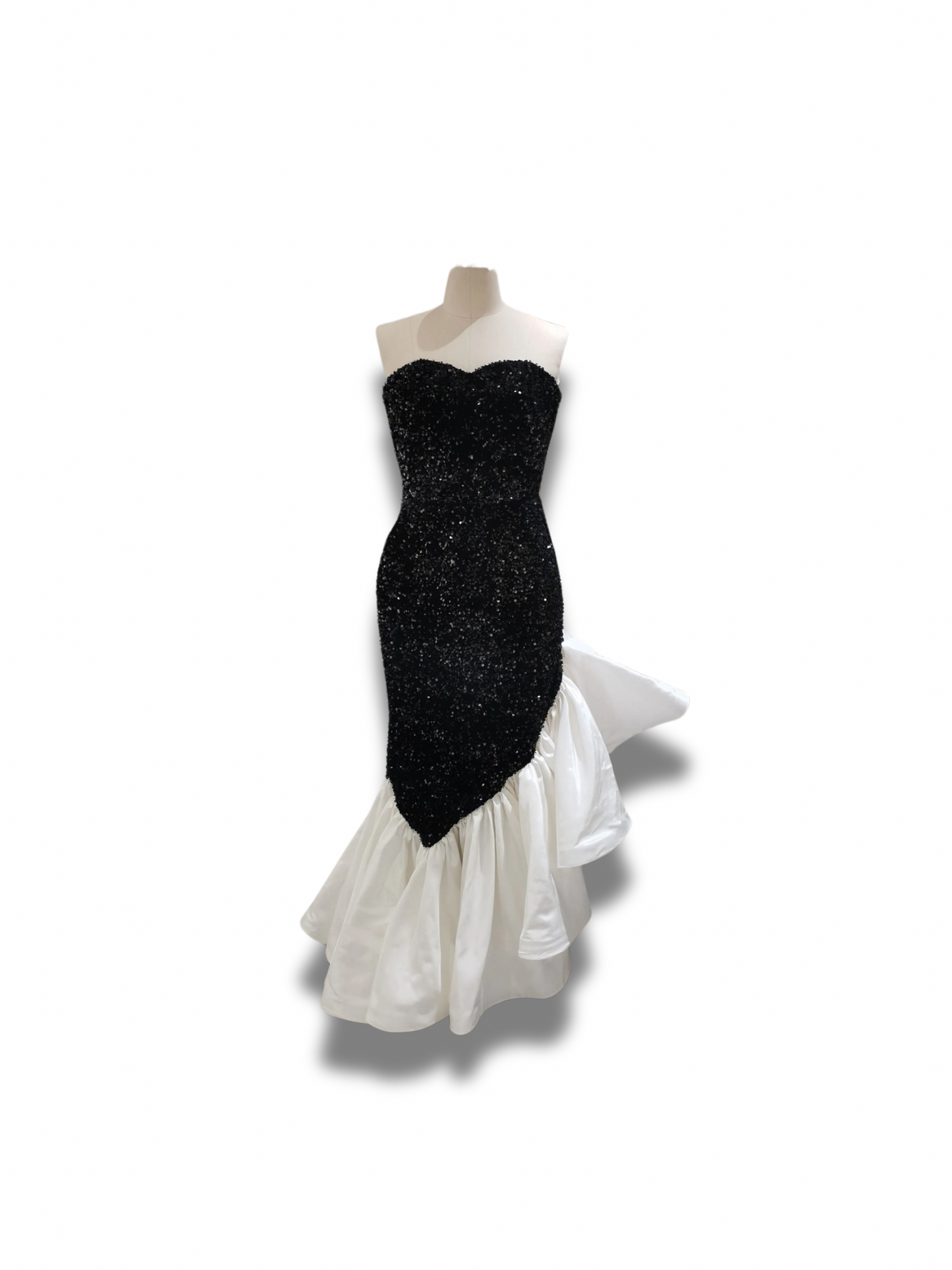 Elenor Sequin Ruffled Gown
