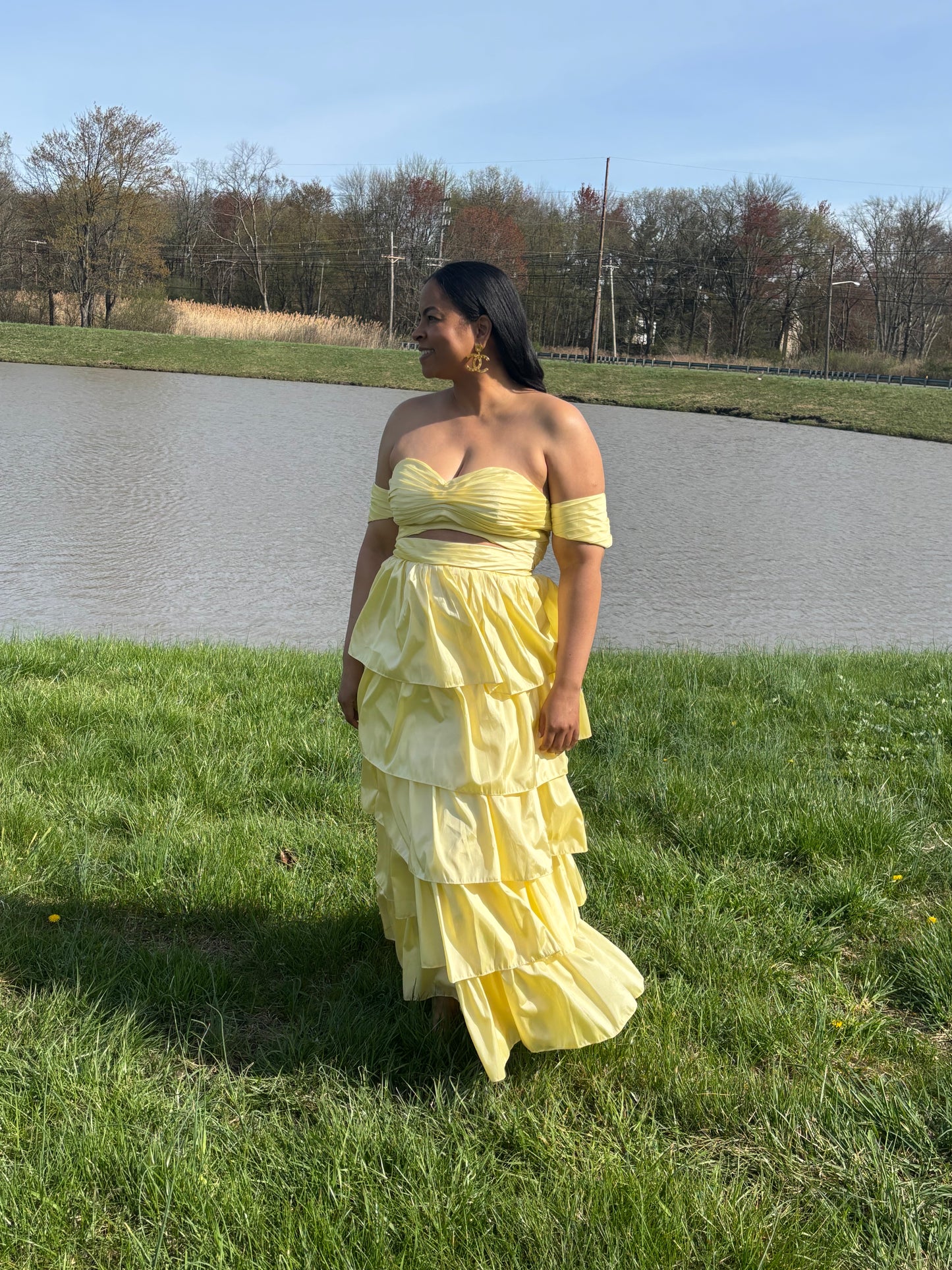 Giselle Tier Layered Two Piece Skirt Set