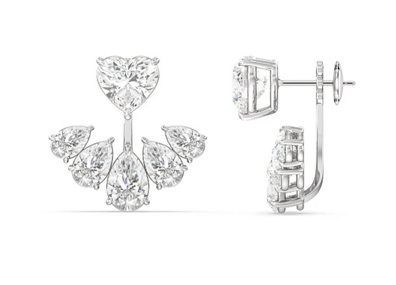 Front-Back Teardrop & Heart Earrings