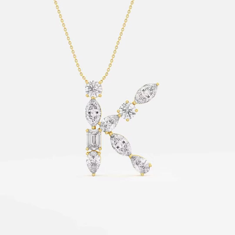 Fancy Multi-Shape Initial Pendant