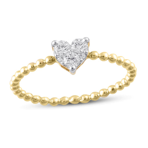Calais Beaded Heart Ring