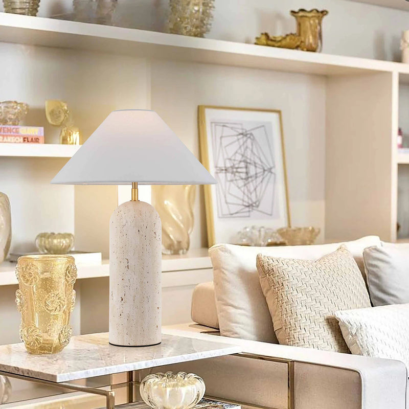 Cyra Travertine Table Lamp