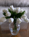 Tuscany French Tulip Clear Fluted Vases