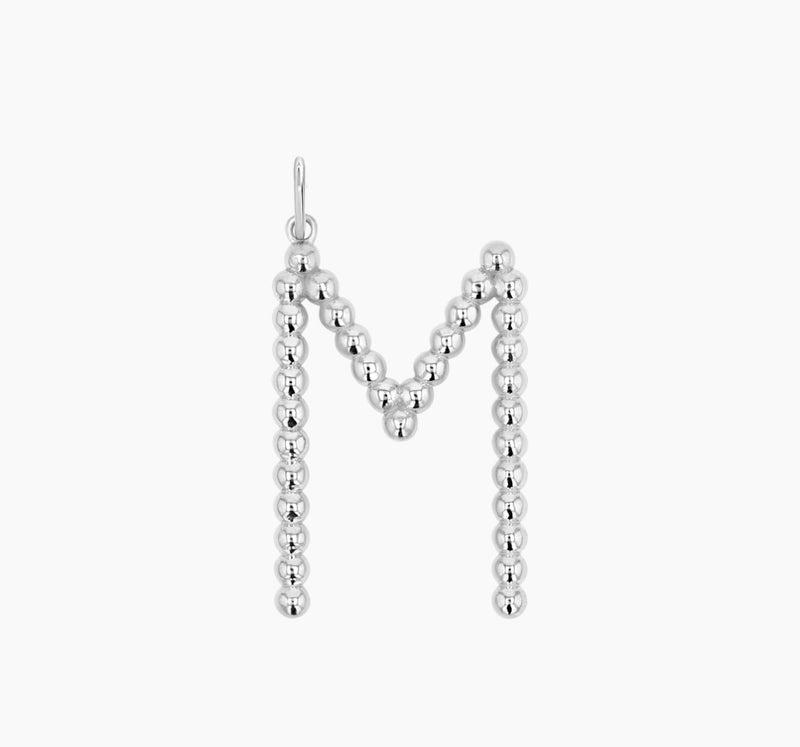 Calais Beaded Initial Charm Pendant