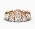Fancy Bezel Set Heart Two-Way Eternity Band