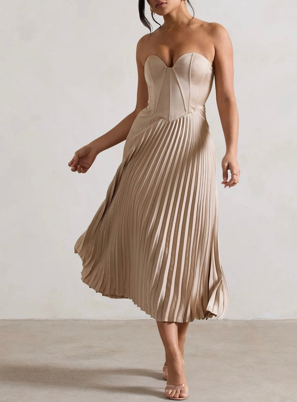 Gwen Satin Bustier Dress