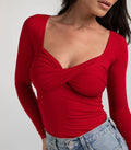Elle Twist Top - Red