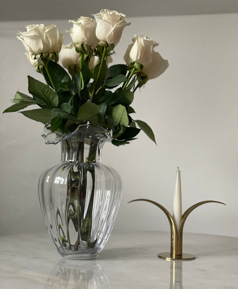Tuscany French Tulip Clear Fluted Vases