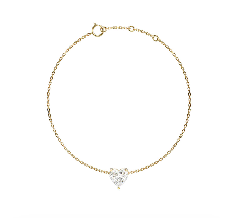 Heart Solitare Bracelet