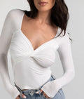 Elle Twist Top - White
