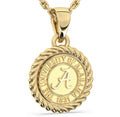 Elegant Graduation Pendant - Round Face With A Twisted Design - Custom Design - Free Engraving