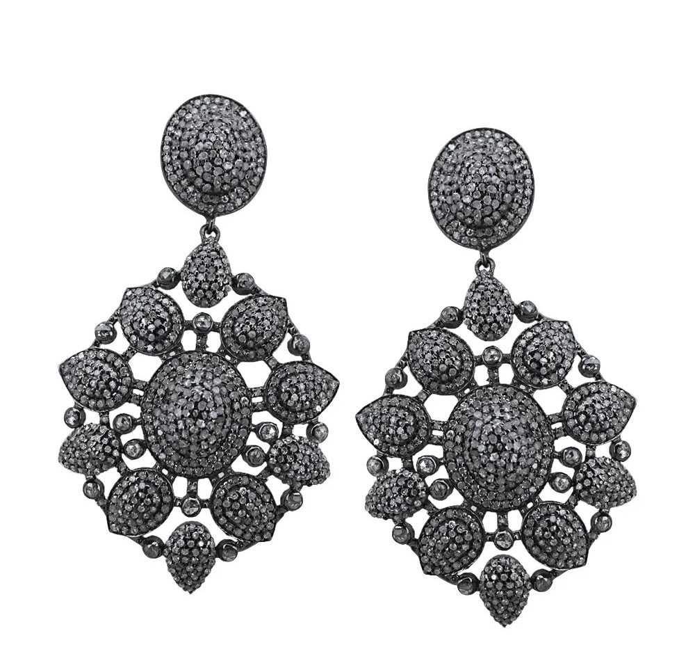 Diamond Antique Pave Earrings