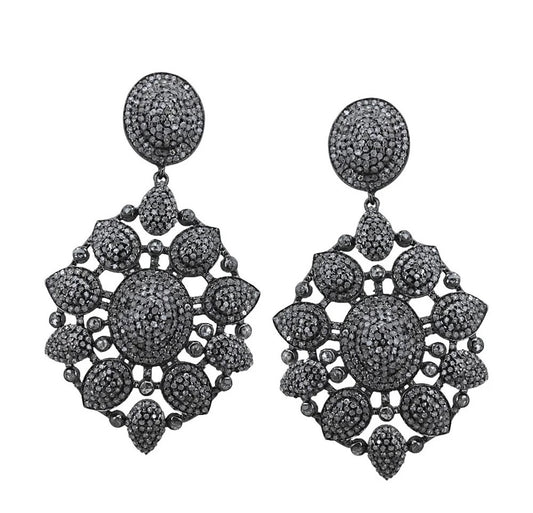 Diamond Antique Pave Earrings