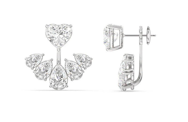Front-Back Teardrop & Heart Earrings