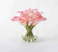 Real Touch Cala Lillies In Round Vase