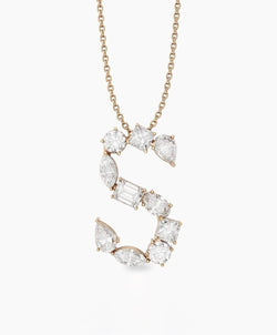 Fancy Multi-Shape Initial Pendant