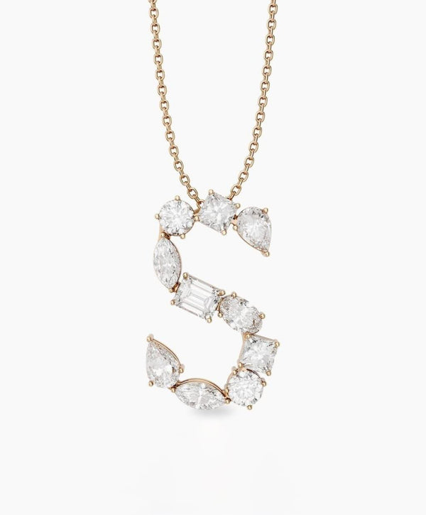 Fancy Multi-Shape Initial Pendant
