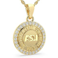 Elegant Graduation Pendant with Moissanite Gemstones - Custom Design - Free Engraving