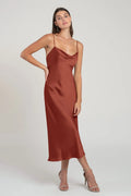 Lola Satin Midi Dress