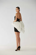 Milvi Color Block Mega Bow Mini Dress