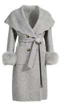 Alice Scalloped Cashmere Fur Coat - Tamra&Paityn
