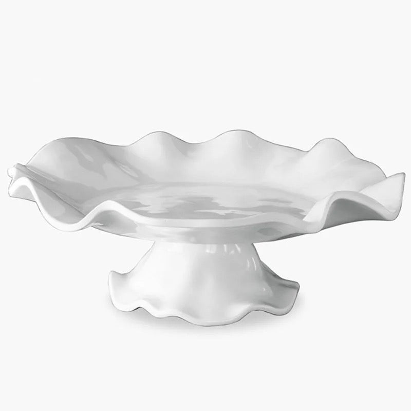 Madeleine Ruffle Footed Cake Platter