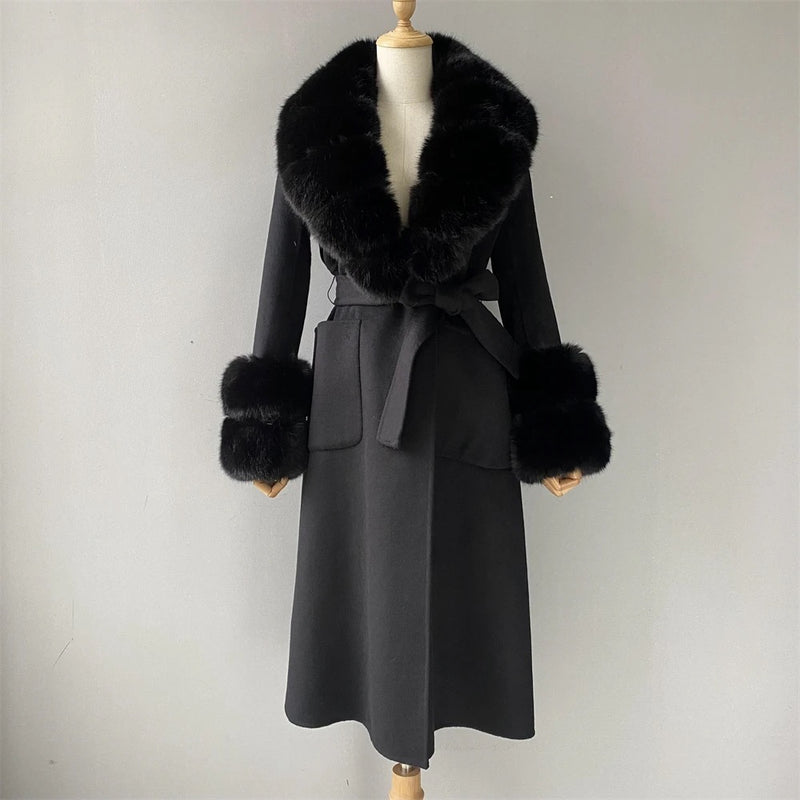 Lavania Fur Belted Coat