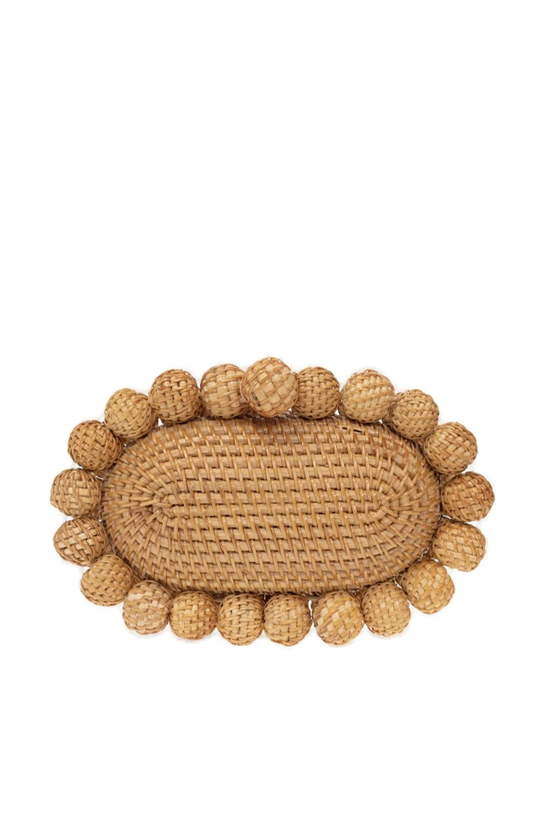 Osian Raffia Oval Purse