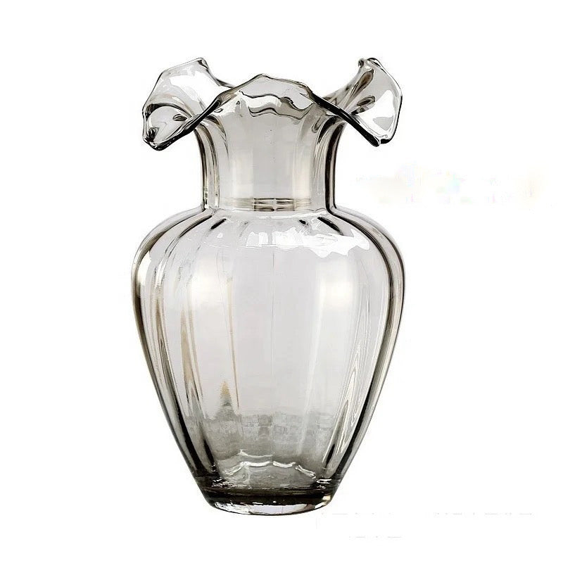 Tuscany French Tulip Clear Fluted Vases