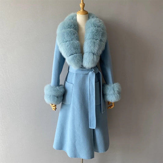 Lavania Fur Belted Coat