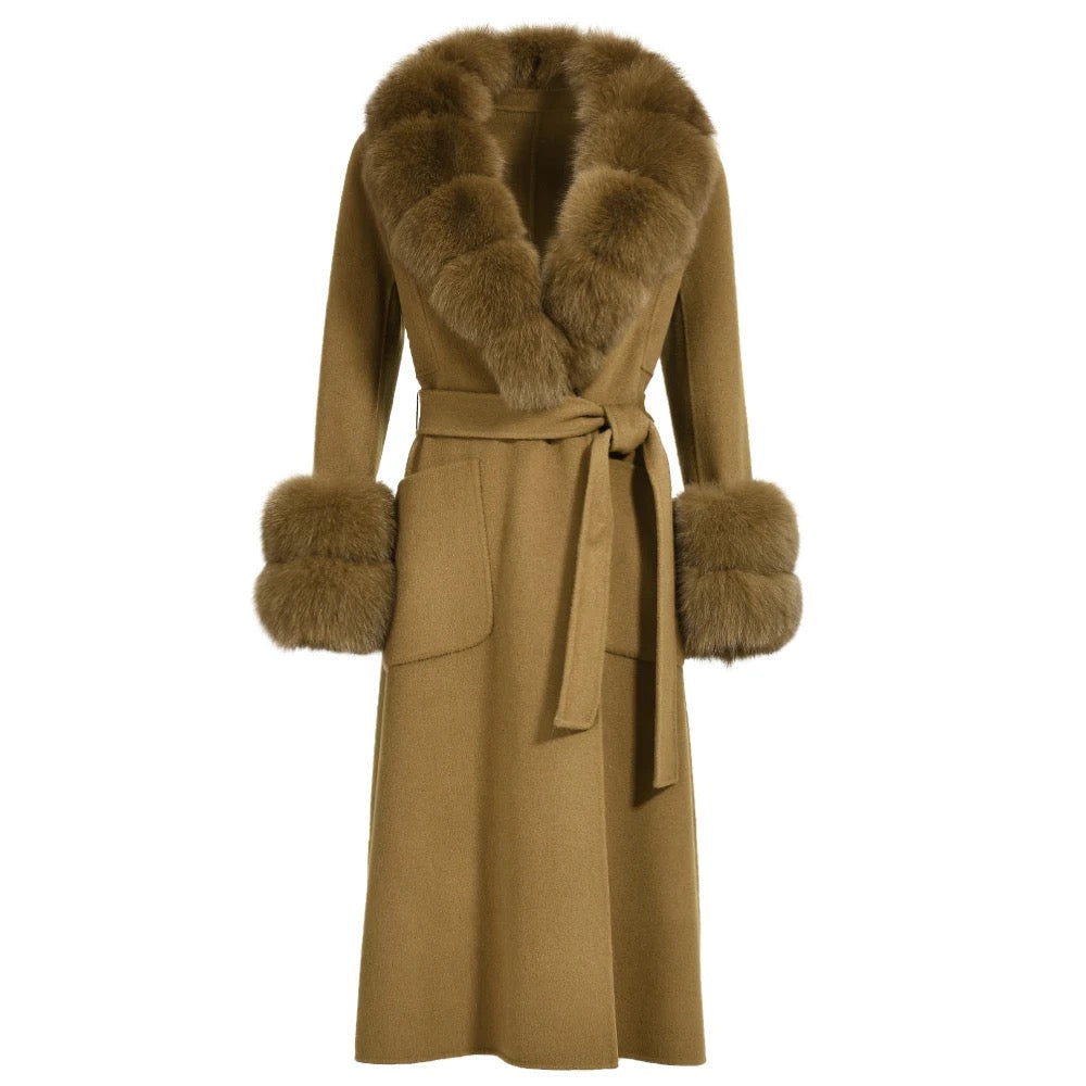 Lavania Fur Belted Coat