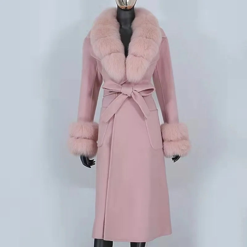 Lavania Fur Belted Coat