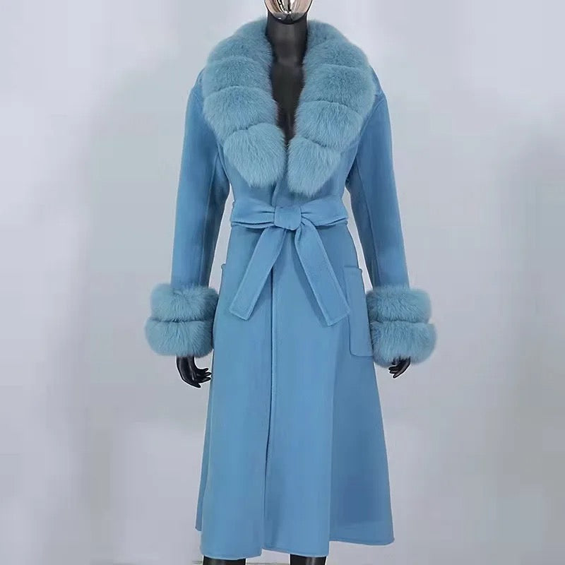 Lavania Fur Belted Coat