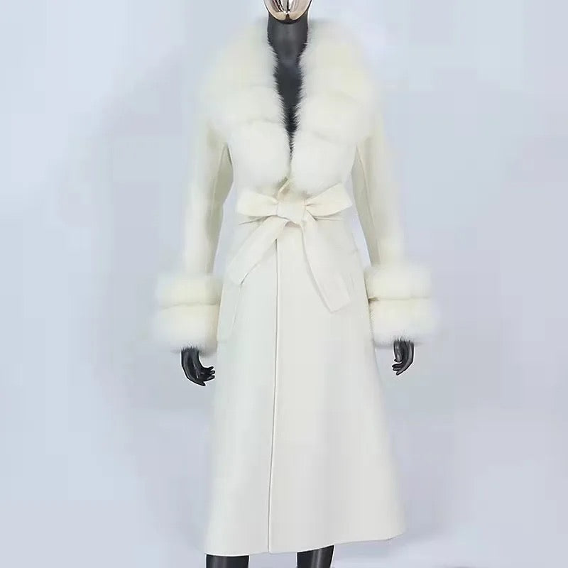 Lavania Fur Belted Coat