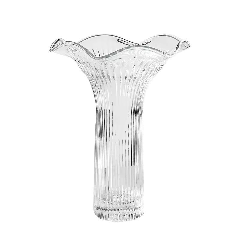 Arvensis Clear Fluted Vases