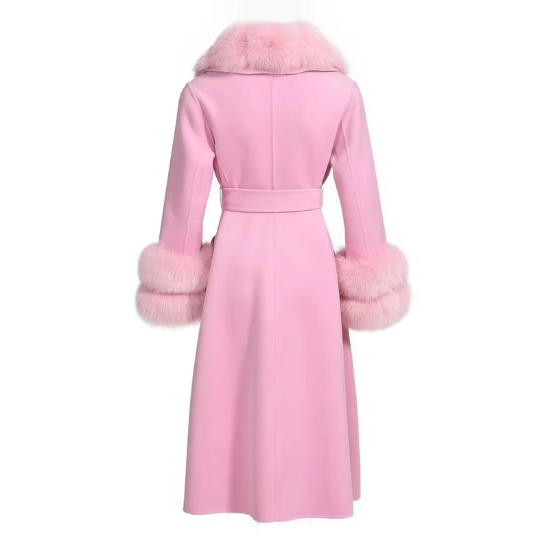 Lavania Fur Belted Coat