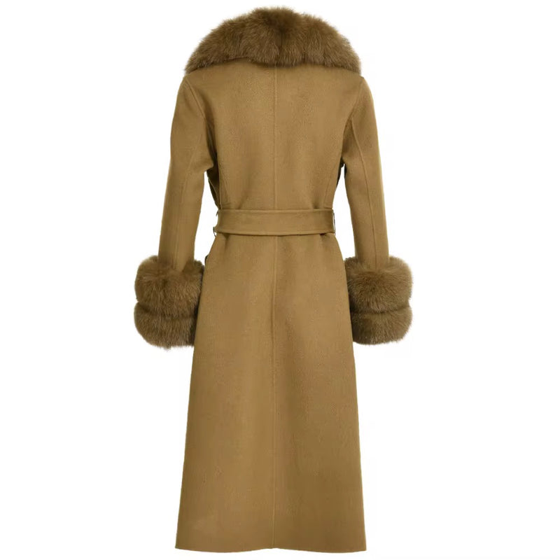 Lavania Fur Belted Coat