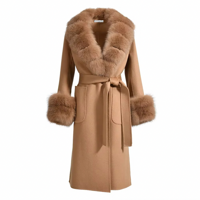 Lavania Fur Belted Coat