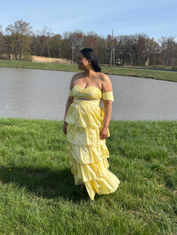 Giselle Tier Layered Two Piece Skirt Set