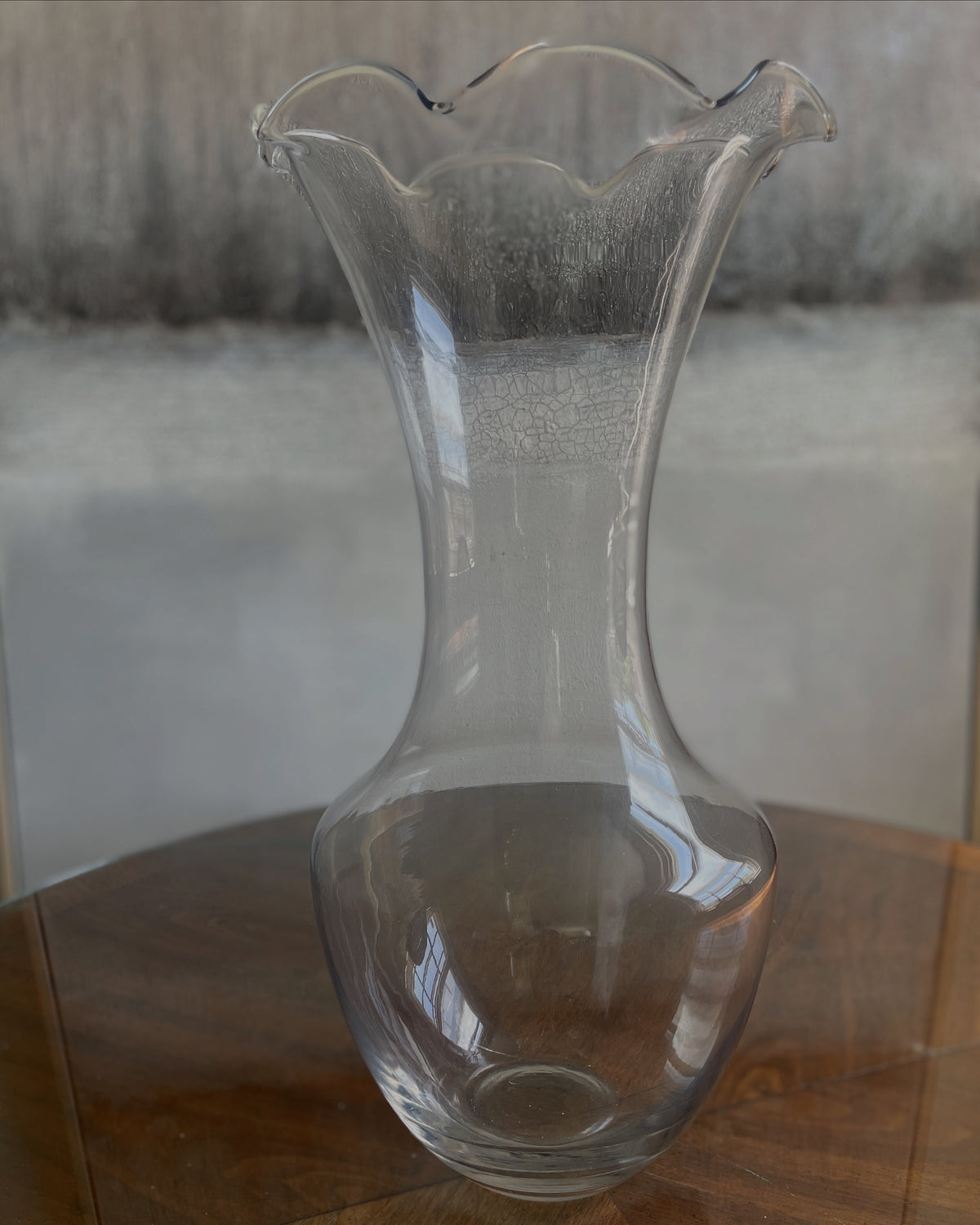 Sicily Ruffle Large Glass Vase