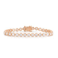 Round Cut Bezel Set Tennis Bracelet