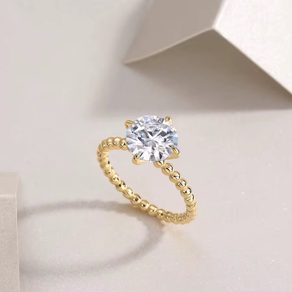 Calais Beaded Engagement Ring
