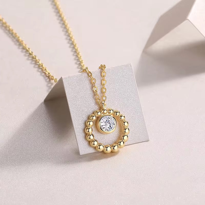 Calais Beaded Solitaire pendant