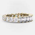 Two-Stone Fancy Round and Emerald Cut Eternity Band