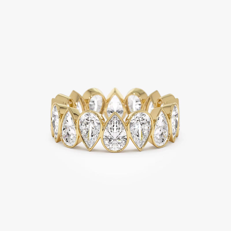 Fancy Bezel Set Teardrop Two-Way Eternity Band