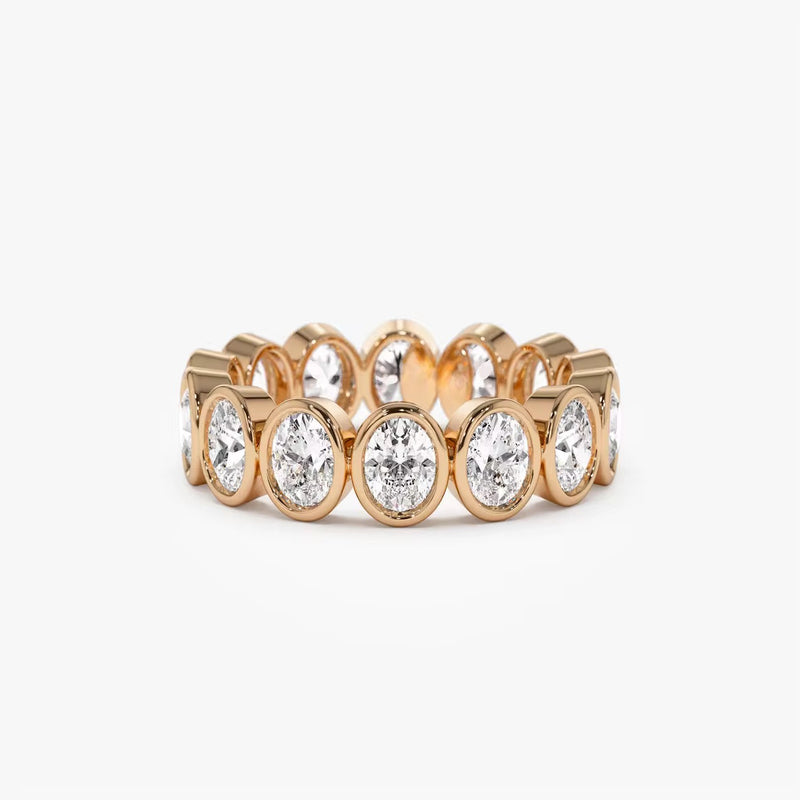 Fancy Oval Bezel Set Eternity Band