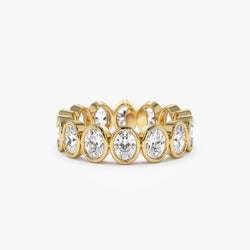 Fancy Oval Bezel Set Eternity Band