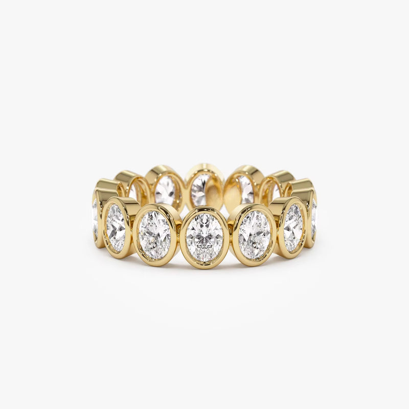 Fancy Oval Bezel Set Eternity Band