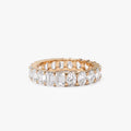 Two Stone Fancy Oval And Emerald Cut Eternity Band